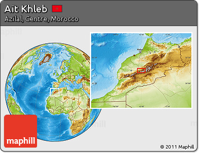 Physical Location Map of Aït Khleb