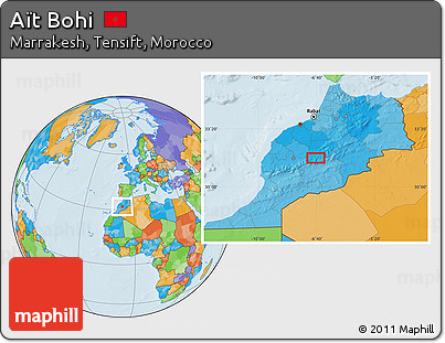 Political Location Map of Aït Bohi
