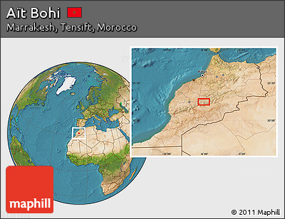 Satellite Location Map of Aït Bohi