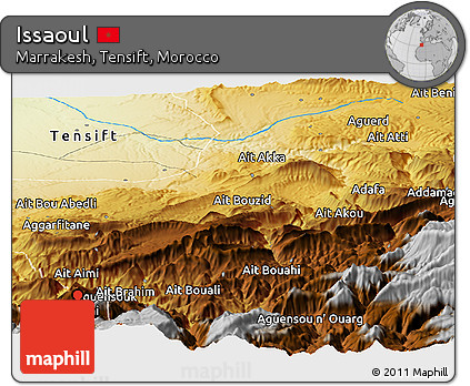 Physical Panoramic Map of Issaoul