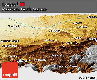 Physical Panoramic Map of Issaoul