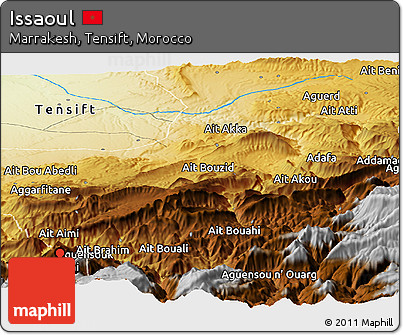 Physical Panoramic Map of Issaoul