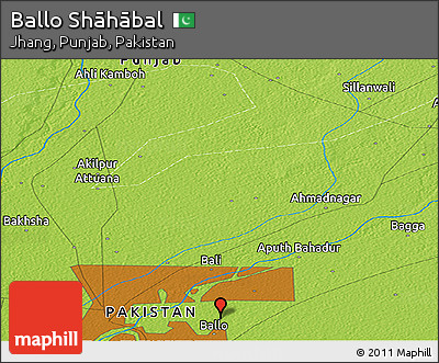Physical Panoramic Map of Ballo Shāhābal