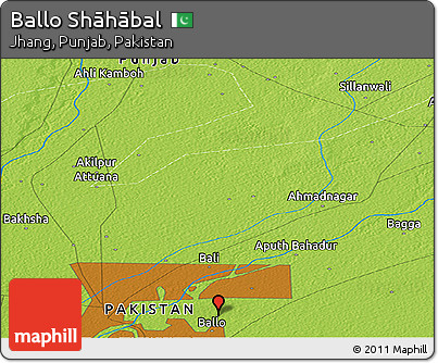 Physical Panoramic Map of Ballo Shāhābal