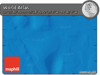 Physical Map of the Area around 31° 39' 38" N, 72° 10' 30" W