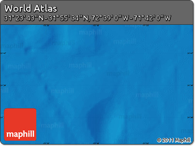 Physical Map of the Area around 31° 39' 38" N, 72° 10' 30" W