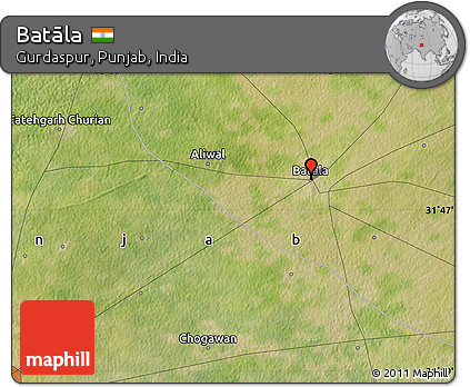 Satellite Map of Batāla