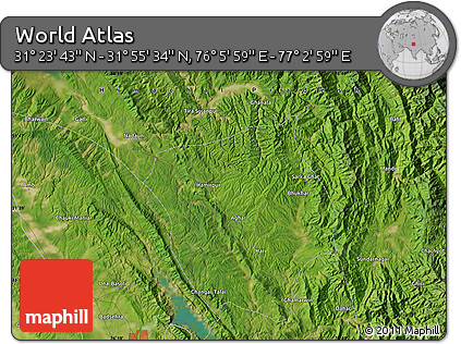 Satellite Map of the Area around 31° 39' 38" N, 76° 34' 29" E