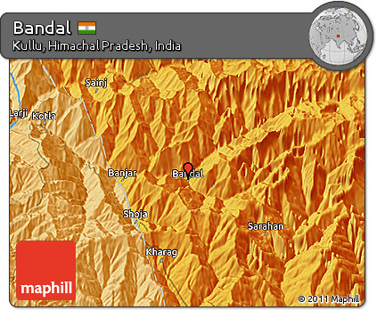 Political 3D Map of Bandal