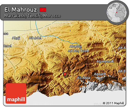 Physical 3D Map of El Mahrouz