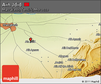 Physical 3D Map of Aïn Jdid