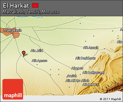 Physical 3D Map of El Harkat