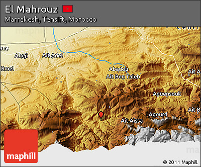 Physical 3D Map of El Mahrouz