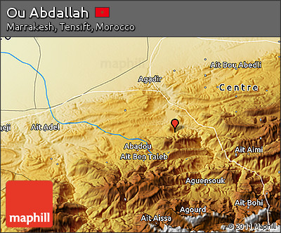 Physical 3D Map of Ou Abdallah