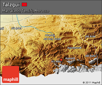 Physical 3D Map of Talzgui