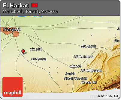 Physical 3D Map of El Harkat
