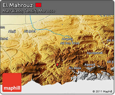 Physical 3D Map of El Mahrouz