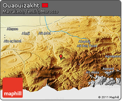 Physical 3D Map of Ouaouizakht