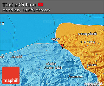 Political 3D Map of Timi N'Outine