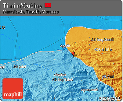 Political 3D Map of Timi N'Outine