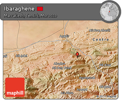 Satellite 3D Map of Ibaraghene
