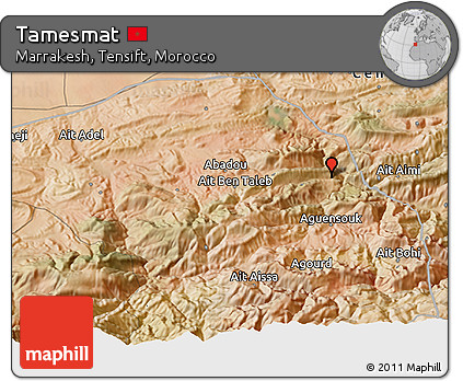 Satellite 3D Map of Tamesmat