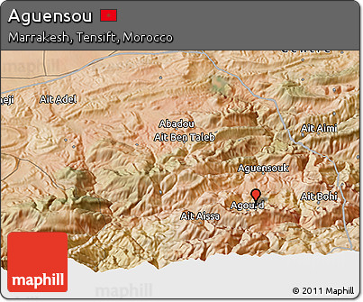 Satellite 3D Map of Aguensou