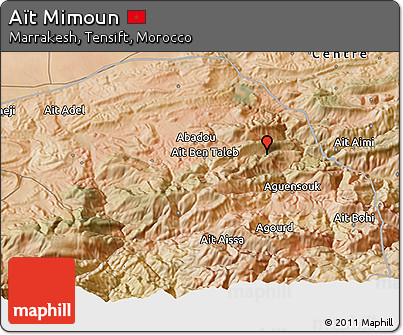 Satellite 3D Map of Aït Mimoun