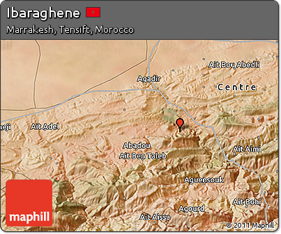 Satellite 3D Map of Ibaraghene