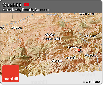 Satellite 3D Map of Ouahlili