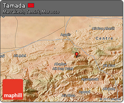 Satellite 3D Map of Tamada
