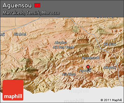 Satellite 3D Map of Aguensou