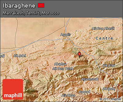 Satellite 3D Map of Ibaraghene
