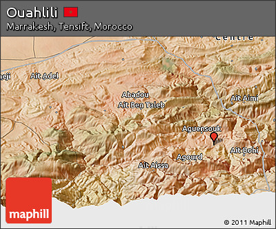 Satellite 3D Map of Ouahlili
