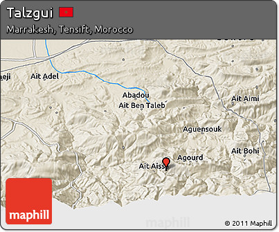 Shaded Relief 3D Map of Talzgui