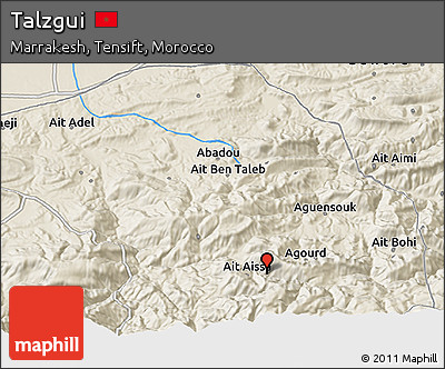 Shaded Relief 3D Map of Talzgui