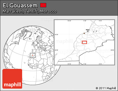 Blank Location Map of El Gouassem