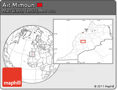 Blank Location Map of Aït Mimoun