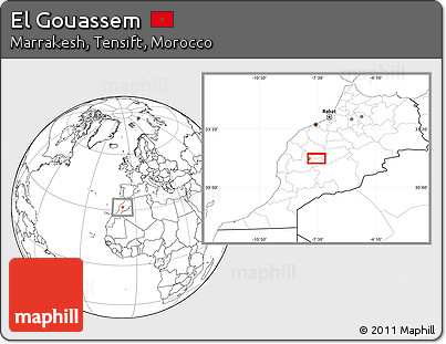 Blank Location Map of El Gouassem