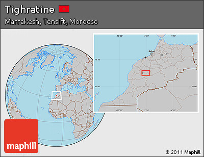 Gray Location Map of Tighratine