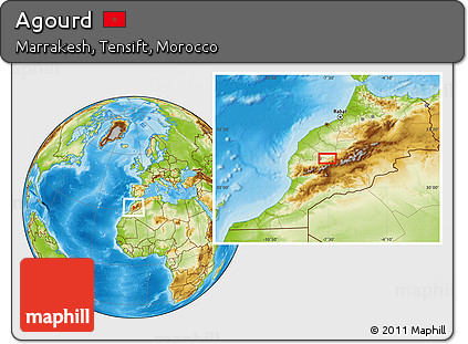 Physical Location Map of Agourd