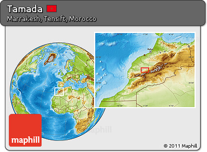 Physical Location Map of Tamada