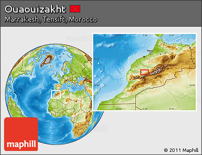 Physical Location Map of Ouaouizakht