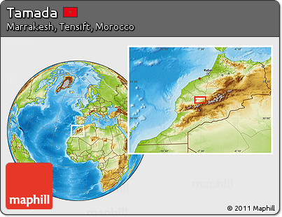 Physical Location Map of Tamada