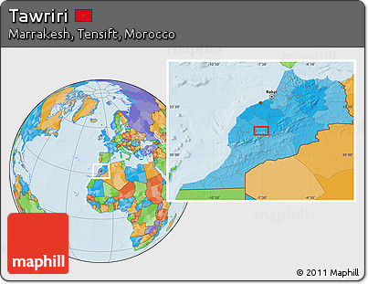 Political Location Map of Tawriri