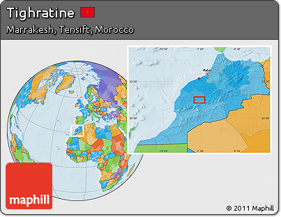 Political Location Map of Tighratine