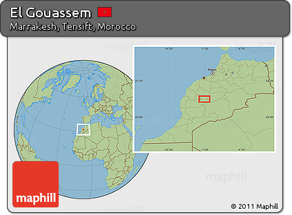 Savanna Style Location Map of El Gouassem