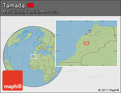 Savanna Style Location Map of Tamada