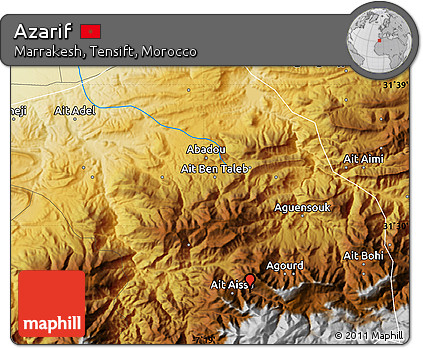 Physical Map of Azarif