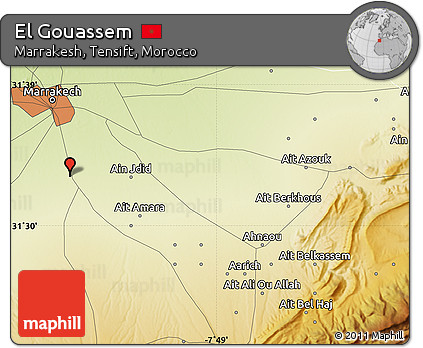 Physical Map of El Gouassem